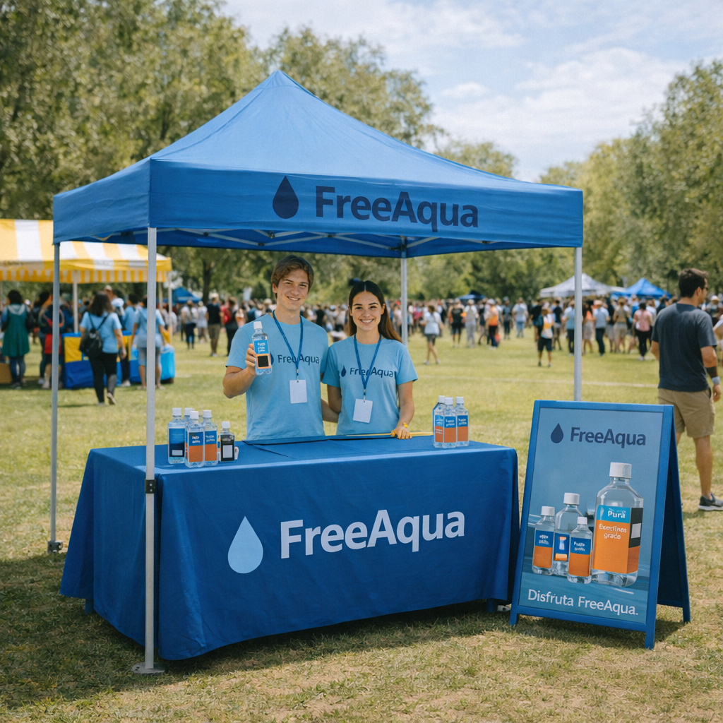 Punto de hidratación FreeAqua en evento