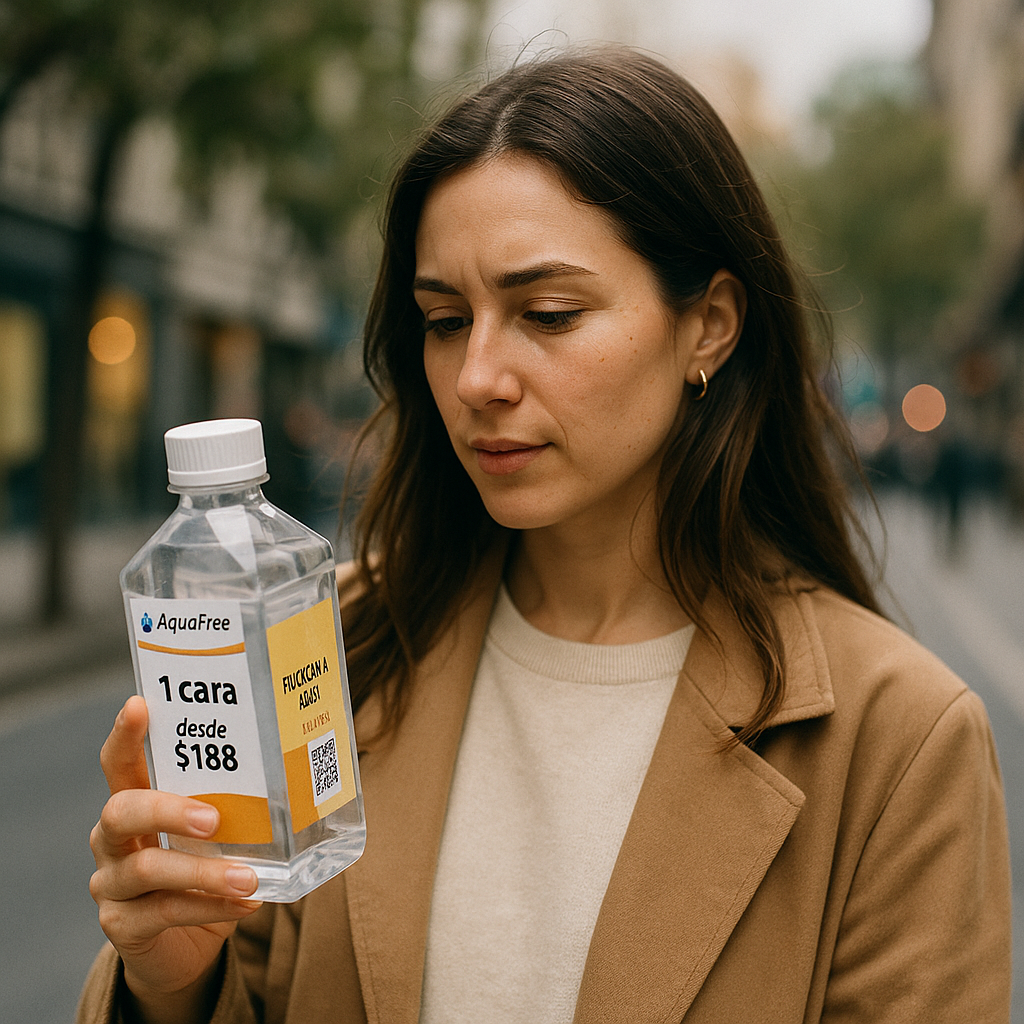 Visibilidad real: botella con 4 caras x 2 niveles